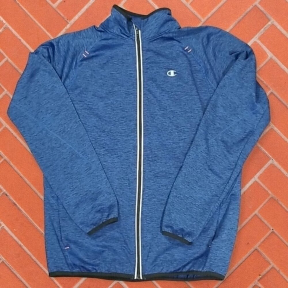 Champion Performance Men's Jacket Size S Turtle Neck Blue Full Zip